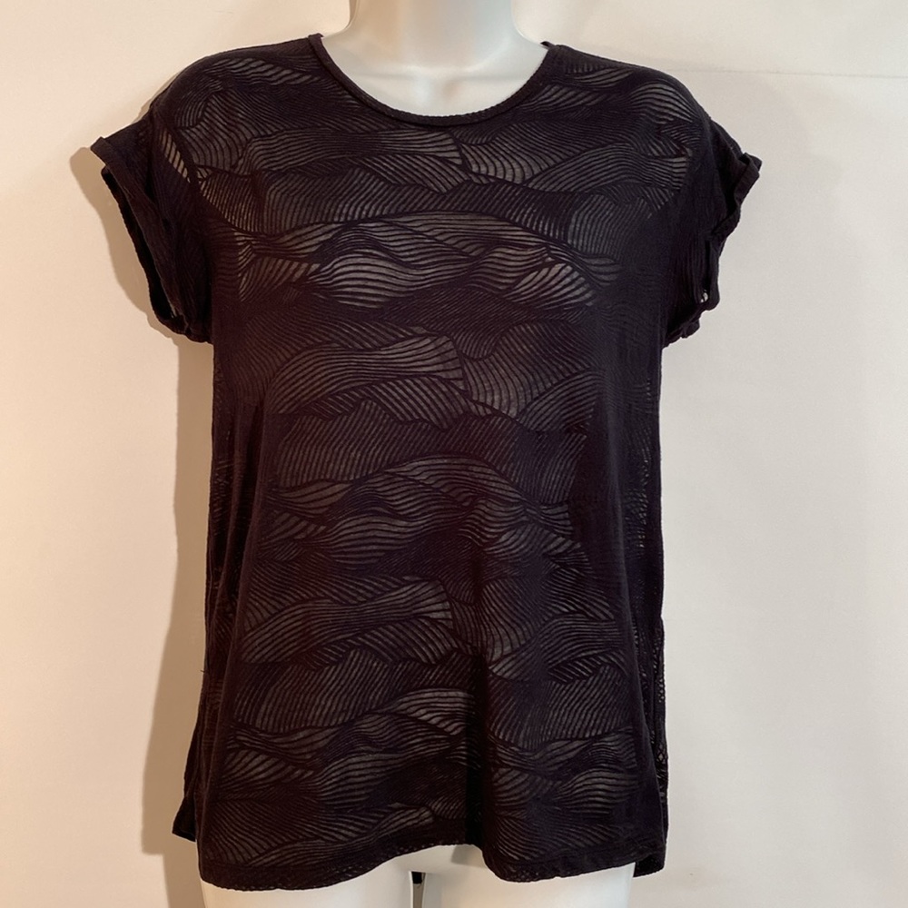 Tag has been removed. - Black see through top. Size S